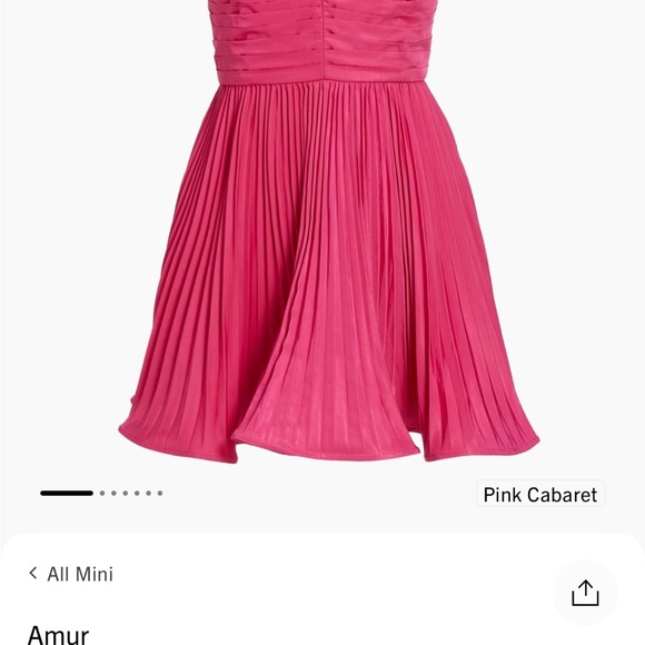 Amur Kitty Ruffle strap dress pink cabaret - Picture 6 of 9